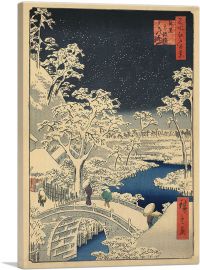 The Drum Bridge and Sunset Hill at Meguro 1857-1-Panel-18x12x1.5 Thick