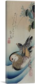 Two Mandarin Ducks 1838-1-Panel-60x20x1.5 Thick