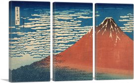 Fine Wind, Clear Weather - Red Fuji 1831-3-Panels-60x40x1.5 Thick