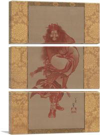 Red Shoki, the Demon Queller 1847-3-Panels-60x40x1.5 Thick