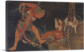 A Priest Practicing the Tantra, a Demon Before Him, and a Wolf Behind-1-Panel-18x12x1.5 Thick