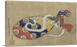 The Lute and White Snake of Benten 1847-1-Panel-26x18x1.5 Thick