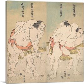 The Sumo Wrestlers 1783-1-Panel-26x26x.75 Thick