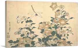 Dragonfly and Bellflower 1820-1-Panel-40x26x1.5 Thick