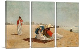 East Hampton Beach - Long Island 1874-3-Panels-90x60x1.5 Thick