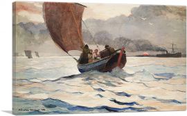 Returning Fishing Boats 1883-1-Panel-26x18x1.5 Thick