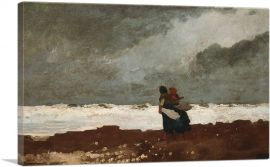 Two Figures by the Sea 1882-1-Panel-40x26x1.5 Thick