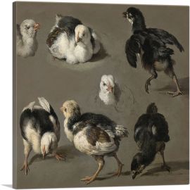 Seven Chicks-1-Panel-36x36x1.5 Thick