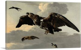 An Eagle and a Swallow in Flight-1-Panel-18x12x1.5 Thick
