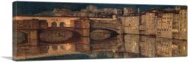 The Ponte Vecchio - Florence 1867-1-Panel-36x12x1.5 Thick
