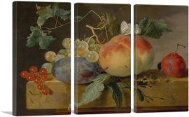 Fruit Still Life-3-Panels-90x60x1.5 Thick