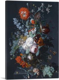 Still Life Of Flowers And Fruit 1715-1-Panel-40x26x1.5 Thick