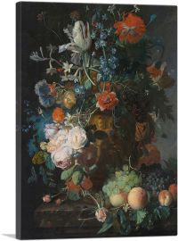 Still Life With Flowers And Fruits 1700-1-Panel-40x26x1.5 Thick