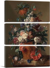 Vase Of Flowers 1722-3-Panels-90x60x1.5 Thick