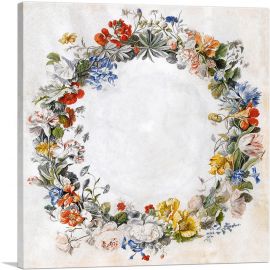 A Wreath Of Flowers-1-Panel-12x12x1.5 Thick
