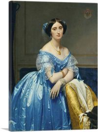 Portrait Of The Princesse De Broglie 1853-1-Panel-40x26x1.5 Thick