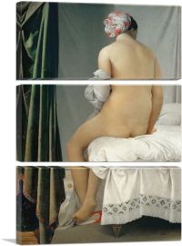The Bather Called Baigneuse Valpincon 1808-3-Panels-90x60x1.5 Thick