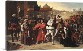 The Entry Into Paris Of The Dauphin Later Charles V 1821-1-Panel-26x18x1.5 Thick