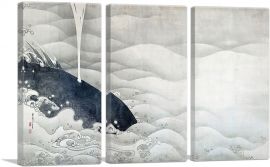 Elephant and Whale Screens-3-Panels-60x40x1.5 Thick