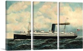The S.S. Apache at Sea-3-Panels-90x60x1.5 Thick