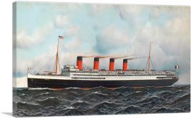 The S.S. France at Sea-1-Panel-12x8x.75 Thick