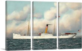 The Steam Ship S.S. Anselm Outward Bound-3-Panels-90x60x1.5 Thick