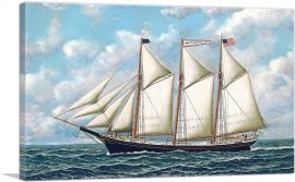 The Three-Masted American Schooner-1-Panel-26x18x1.5 Thick