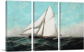 The British America's Cup Challenger Genesta at Sea-3-Panels-60x40x1.5 Thick