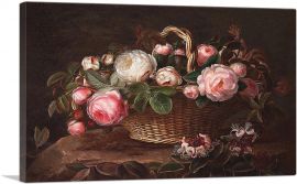 Still Life With Fuit In a Basket-1-Panel-18x12x1.5 Thick