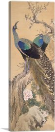A Pair of Peacocks In Spring 1901-1-Panel-36x12x1.5 Thick