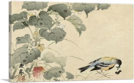 Bird With Caterpillar 1892-1-Panel-18x12x1.5 Thick