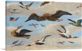 Study Of Birds On a Sky Background Oil On Copper-1-Panel-40x26x1.5 Thick