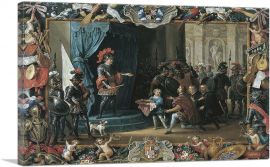 The Submission Of The Sicilian Rebels To Antonio De Moncada 1411-1-Panel-12x8x.75 Thick