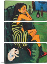 Female Artist 1910-3-Panels-90x60x1.5 Thick