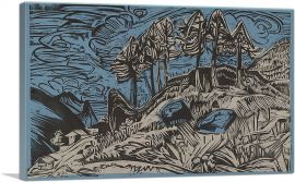 Trees on a Mountain Slope 1920-1-Panel-26x18x1.5 Thick