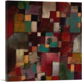 Redgreen and Violet-Yellow Rhythms 1920-1-Panel-36x36x1.5 Thick
