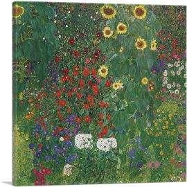 Farm Garden with Flowers 1906-1-Panel-18x18x1.5 Thick