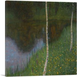Lakeshore with Birches 1902-1-Panel-12x12x1.5 Thick