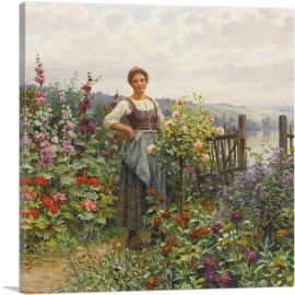 Tending The Flowers-1-Panel-18x18x1.5 Thick