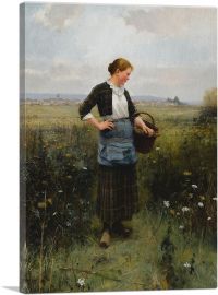 Daydreaming in a Field With Basket-1-Panel-18x12x1.5 Thick