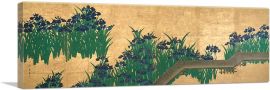 Irises At Yatsuhashi Left Panel-1-Panel-36x12x1.5 Thick