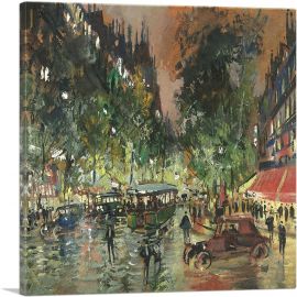 Parisian Boulevard By Night-1-Panel-26x26x.75 Thick
