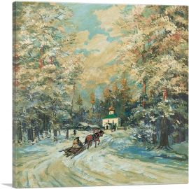 Sleigh Heading To a Chapel-1-Panel-36x36x1.5 Thick