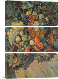 Still Life With Fruit-3-Panels-90x60x1.5 Thick