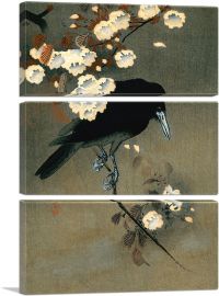 Crow and Blossom 1910-3-Panels-90x60x1.5 Thick