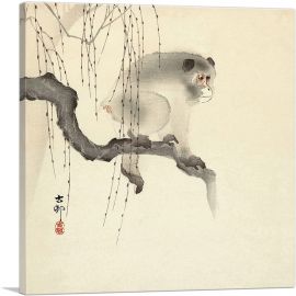 Monkey on a Branch-1-Panel-12x12x1.5 Thick