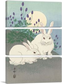 Rabbits and the Moon-3-Panels-90x60x1.5 Thick