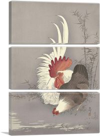 Rooster and Hen-3-Panels-90x60x1.5 Thick
