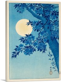 Blossoming Cherry on a Moonlit Night-1-Panel-26x18x1.5 Thick