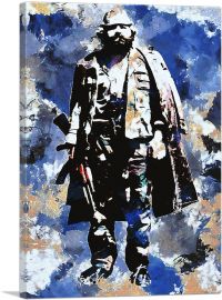 Adem Jashari Liberation Army Founder Blue Background Kosovo-1-Panel-18x12x1.5 Thick